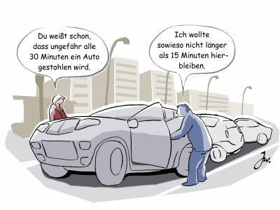 Autodiebstähle haben wieder zugenommen