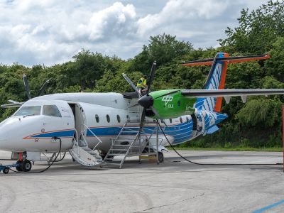 Erste Messungen an einer Turboprop mit synthetischem Kraftstoff