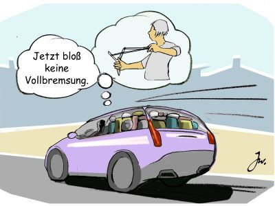 Wenn das Handy im Auto plötzich 16 Kilogramm wiegt